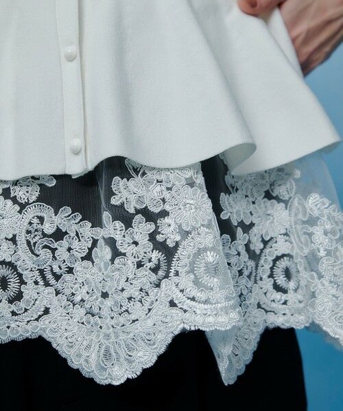 allureville / アルアバイル カーディガン・ボレロ | 【LOULOU WILLOUGHBY】レースレイヤーペプラムカーディガン | 詳細5
