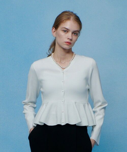 allureville / アルアバイル カーディガン・ボレロ | 【LOULOU WILLOUGHBY】レースレイヤーペプラムカーディガン | 詳細6