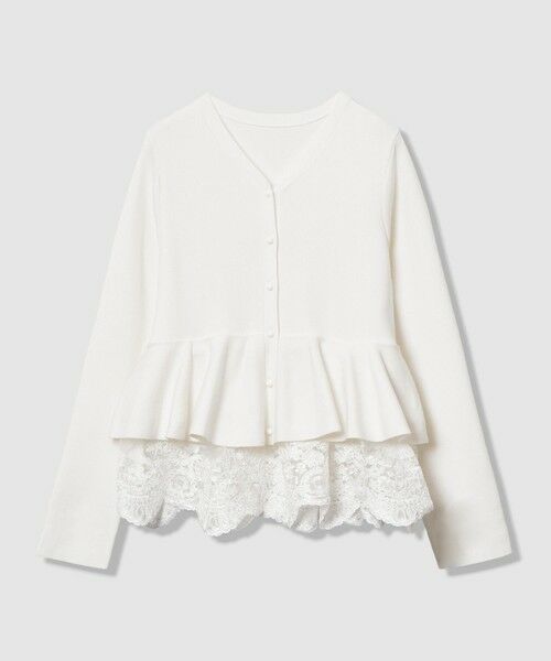 allureville / アルアバイル カーディガン・ボレロ | 【LOULOU WILLOUGHBY】レースレイヤーペプラムカーディガン | 詳細9