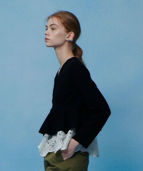 allureville / アルアバイル カーディガン・ボレロ | 【LOULOU WILLOUGHBY】レースレイヤーペプラムカーディガン | 詳細15
