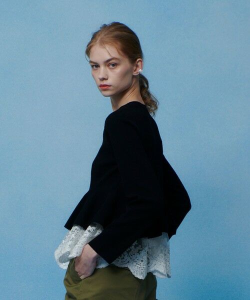 allureville / アルアバイル カーディガン・ボレロ | 【LOULOU WILLOUGHBY】レースレイヤーペプラムカーディガン | 詳細16