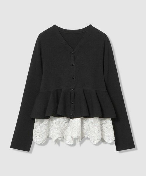 allureville / アルアバイル カーディガン・ボレロ | 【LOULOU WILLOUGHBY】レースレイヤーペプラムカーディガン | 詳細22