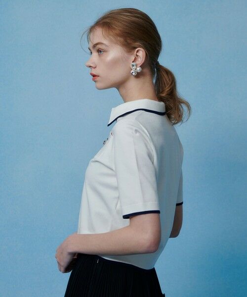 allureville / アルアバイル ポロシャツ | 【LOULOU WILLOUGHBY】ＣＨＥＲＲＹビジューＰＯＬＯ | 詳細2