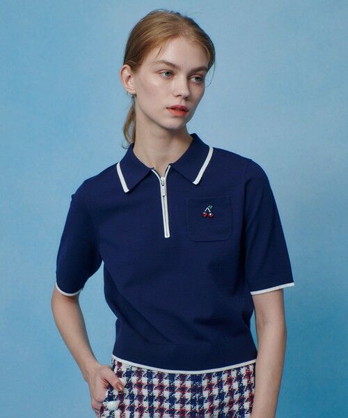 allureville / アルアバイル ポロシャツ | 【LOULOU WILLOUGHBY】ＣＨＥＲＲＹビジューＰＯＬＯ | 詳細10