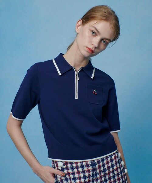 allureville / アルアバイル ポロシャツ | 【LOULOU WILLOUGHBY】ＣＨＥＲＲＹビジューＰＯＬＯ | 詳細12