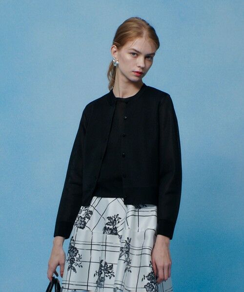 allureville / アルアバイル カーディガン・ボレロ | 【LOULOU WILLOUGHBY】シアージャガードカーディガン | 詳細1