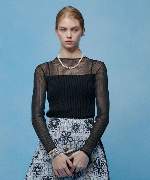 allureville / アルアバイル ニット・セーター | 【LOULOU WILLOUGHBY】シアーキリカエプルオーバー | 詳細1