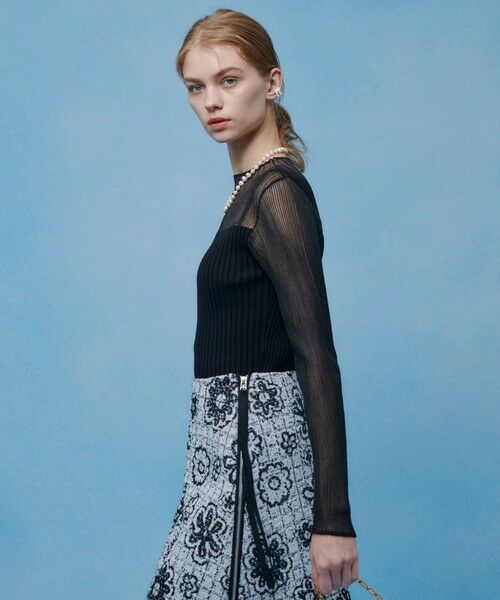 allureville / アルアバイル ニット・セーター | 【LOULOU WILLOUGHBY】シアーキリカエプルオーバー | 詳細3