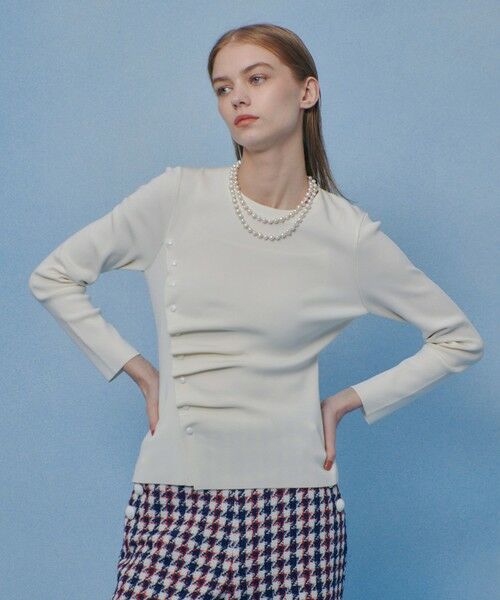 allureville / アルアバイル ニット・セーター | 【LOULOU WILLOUGHBY】ドレープアシメプルオーバー | 詳細1