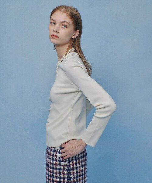 allureville / アルアバイル ニット・セーター | 【LOULOU WILLOUGHBY】ドレープアシメプルオーバー | 詳細2