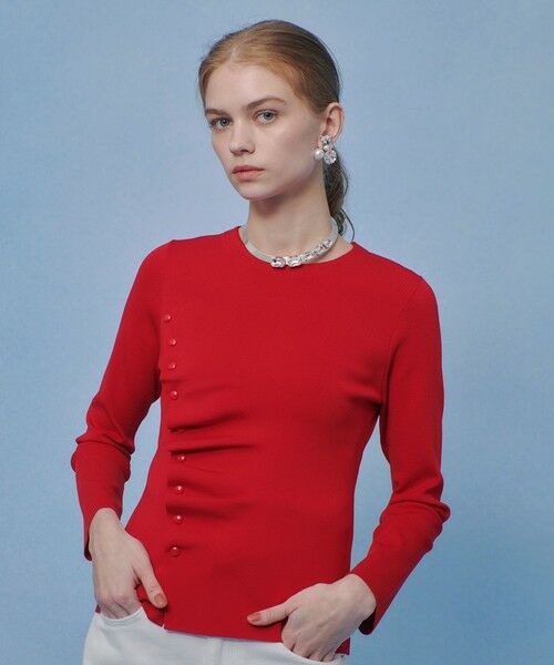 allureville / アルアバイル ニット・セーター | 【LOULOU WILLOUGHBY】ドレープアシメプルオーバー | 詳細14