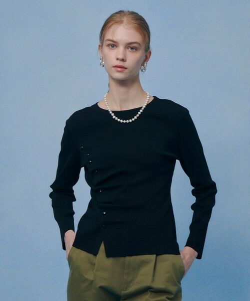 allureville / アルアバイル ニット・セーター | 【LOULOU WILLOUGHBY】ドレープアシメプルオーバー | 詳細24