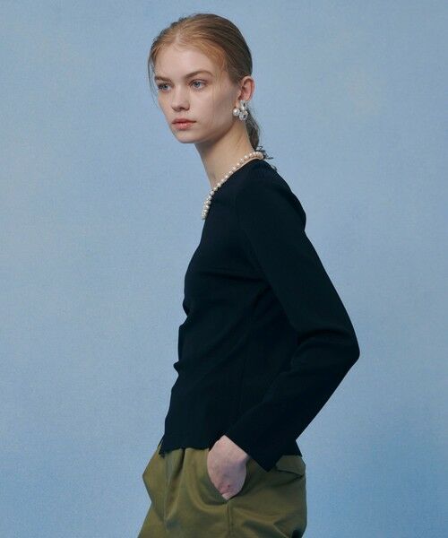 allureville / アルアバイル ニット・セーター | 【LOULOU WILLOUGHBY】ドレープアシメプルオーバー | 詳細25