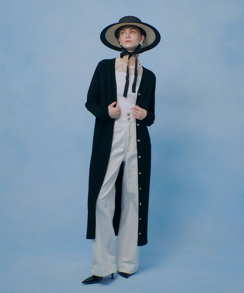 allureville / アルアバイル カーディガン・ボレロ | 【LOULOU WILLOUGHBY】カノコワイドボーダーＣＤ ワンピース | 詳細1