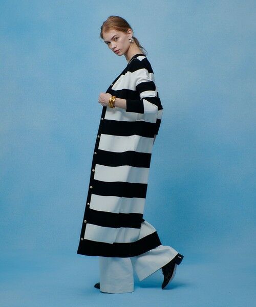 allureville / アルアバイル カーディガン・ボレロ | 【LOULOU WILLOUGHBY】カノコワイドボーダーＣＤ ワンピース | 詳細2