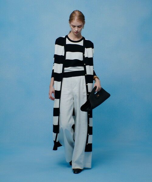 allureville / アルアバイル カーディガン・ボレロ | 【LOULOU WILLOUGHBY】カノコワイドボーダーＣＤ ワンピース | 詳細3