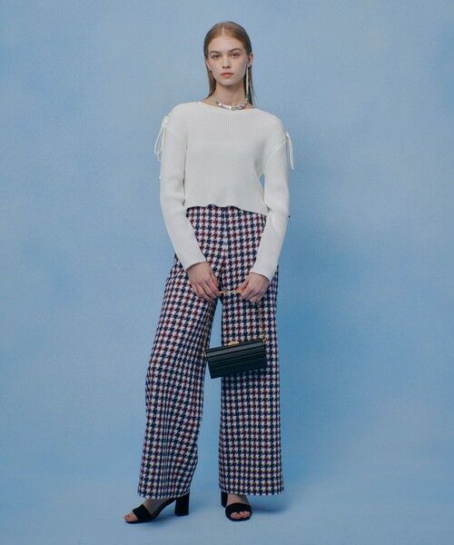 allureville / アルアバイル ニット・セーター | 【LOULOU WILLOUGHBY】レースアップショルダープルオーバー | 詳細5