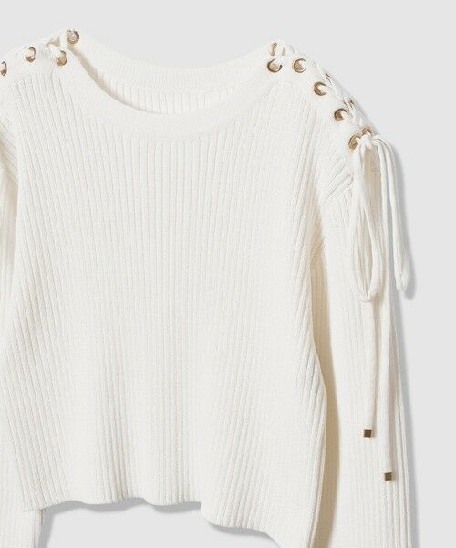 allureville / アルアバイル ニット・セーター | 【LOULOU WILLOUGHBY】レースアップショルダープルオーバー | 詳細8