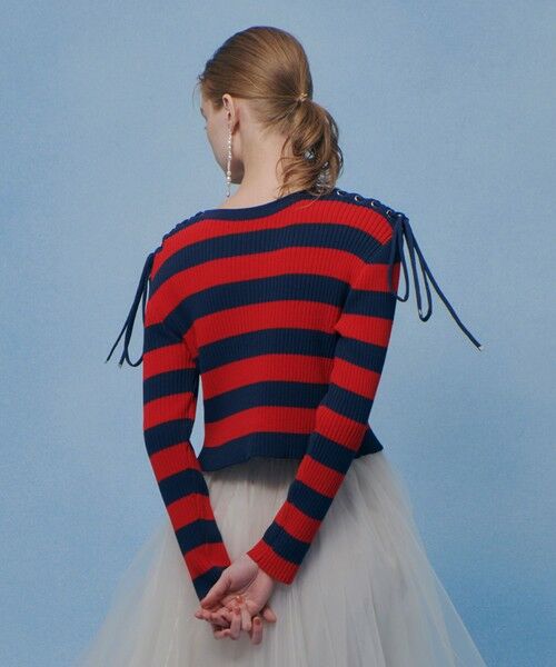 allureville / アルアバイル ニット・セーター | 【LOULOU WILLOUGHBY】レースアップショルダープルオーバー | 詳細13