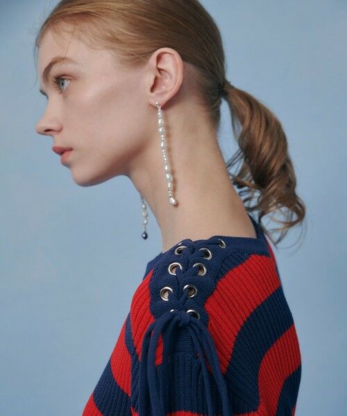 allureville / アルアバイル ニット・セーター | 【LOULOU WILLOUGHBY】レースアップショルダープルオーバー | 詳細14