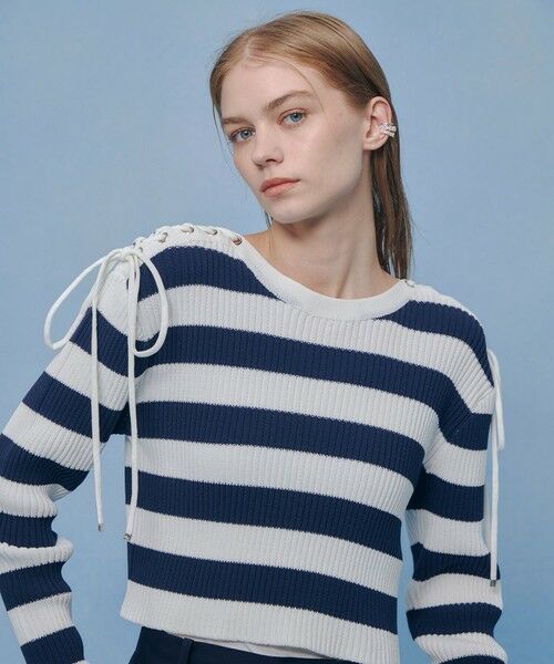 allureville / アルアバイル ニット・セーター | 【LOULOU WILLOUGHBY】レースアップショルダープルオーバー | 詳細20