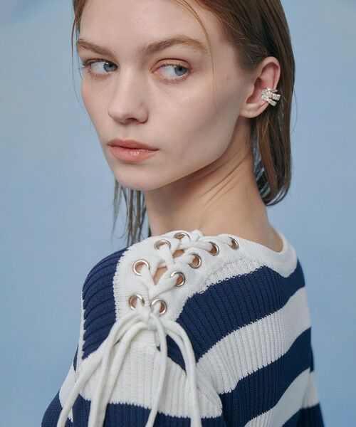 allureville / アルアバイル ニット・セーター | 【LOULOU WILLOUGHBY】レースアップショルダープルオーバー | 詳細21