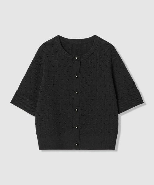 allureville / アルアバイル カーディガン・ボレロ | 【LOULOU WILLOUGHBY】アイレット半袖カーディガン（ブラック (95)）