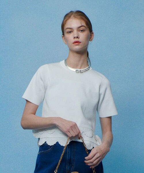 allureville / アルアバイル ニット・セーター | 【LOULOU WILLOUGHBY】パンチングスカラプルオーバー | 詳細1