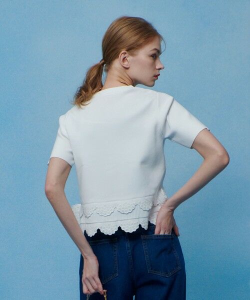 allureville / アルアバイル ニット・セーター | 【LOULOU WILLOUGHBY】パンチングスカラプルオーバー | 詳細4