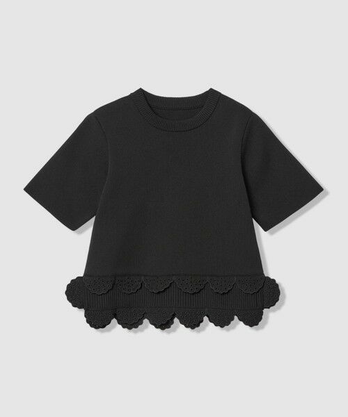 allureville / アルアバイル ニット・セーター | 【LOULOU WILLOUGHBY】パンチングスカラプルオーバー（ブラック (95)）