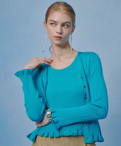 allureville / アルアバイル カーディガン・ボレロ | 【LOULOU WILLOUGHBY】ワイドリブヘムフリルカーディガン