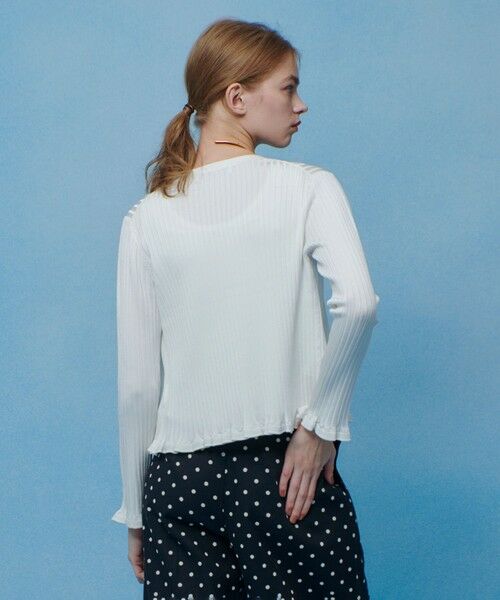allureville / アルアバイル カーディガン・ボレロ | 【LOULOU WILLOUGHBY】ワイドリブヘムフリルカーディガン | 詳細3