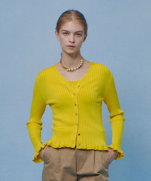 allureville / アルアバイル カーディガン・ボレロ | 【LOULOU WILLOUGHBY】ワイドリブヘムフリルカーディガン | 詳細5