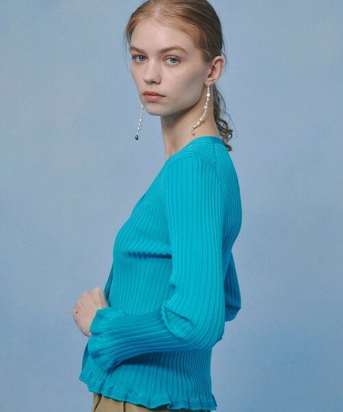 allureville / アルアバイル カーディガン・ボレロ | 【LOULOU WILLOUGHBY】ワイドリブヘムフリルカーディガン | 詳細12