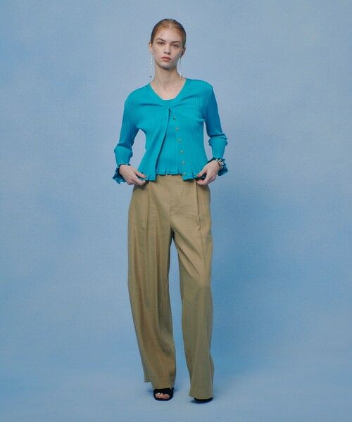 allureville / アルアバイル カーディガン・ボレロ | 【LOULOU WILLOUGHBY】ワイドリブヘムフリルカーディガン | 詳細14