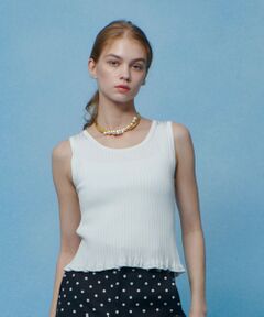 allureville / アルアバイル タンクトップ | 【LOULOU WILLOUGHBY】ワイドリブヘムフリルタンク