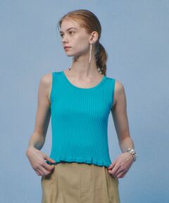 allureville / アルアバイル タンクトップ | 【LOULOU WILLOUGHBY】ワイドリブヘムフリルタンク