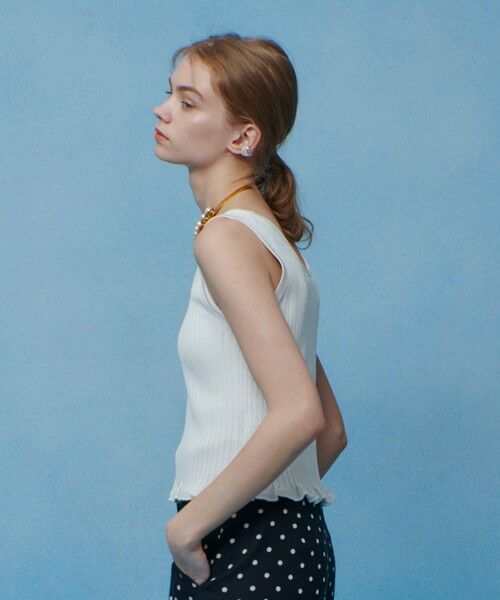 allureville / アルアバイル タンクトップ | 【LOULOU WILLOUGHBY】ワイドリブヘムフリルタンク | 詳細2