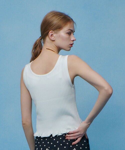 allureville / アルアバイル タンクトップ | 【LOULOU WILLOUGHBY】ワイドリブヘムフリルタンク | 詳細3