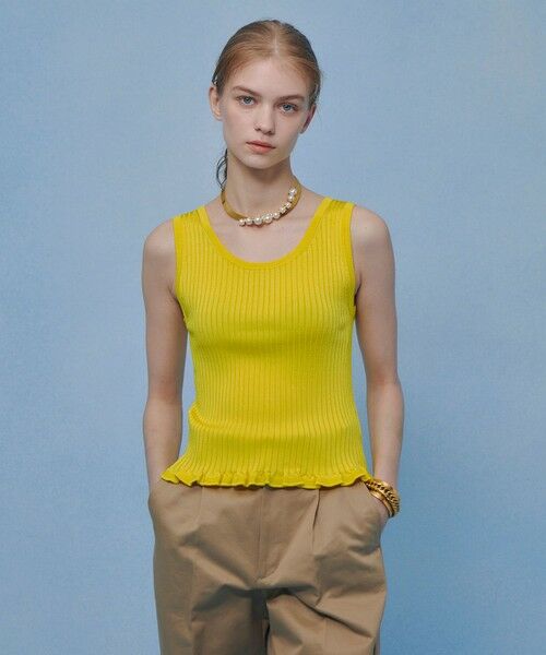 allureville / アルアバイル タンクトップ | 【LOULOU WILLOUGHBY】ワイドリブヘムフリルタンク | 詳細6