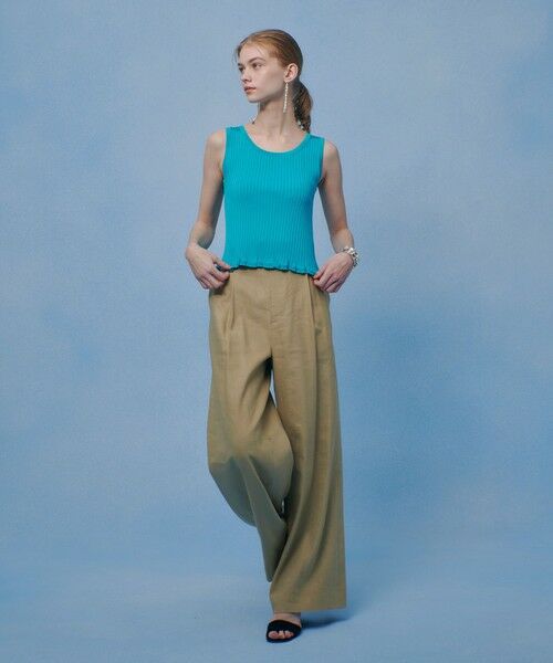 allureville / アルアバイル タンクトップ | 【LOULOU WILLOUGHBY】ワイドリブヘムフリルタンク | 詳細11