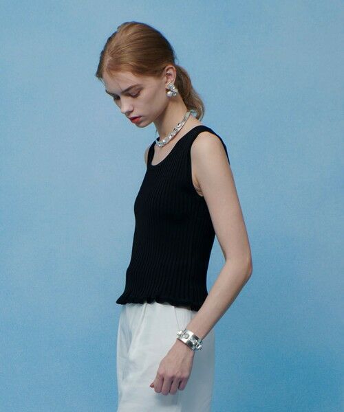 allureville / アルアバイル タンクトップ | 【LOULOU WILLOUGHBY】ワイドリブヘムフリルタンク | 詳細7