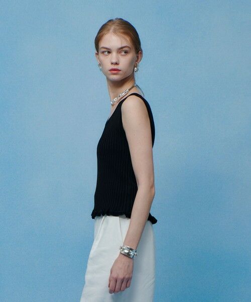 allureville / アルアバイル タンクトップ | 【LOULOU WILLOUGHBY】ワイドリブヘムフリルタンク | 詳細8