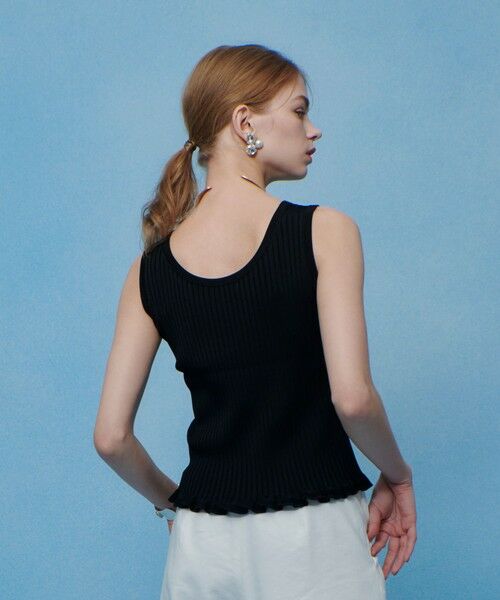 allureville / アルアバイル タンクトップ | 【LOULOU WILLOUGHBY】ワイドリブヘムフリルタンク | 詳細9