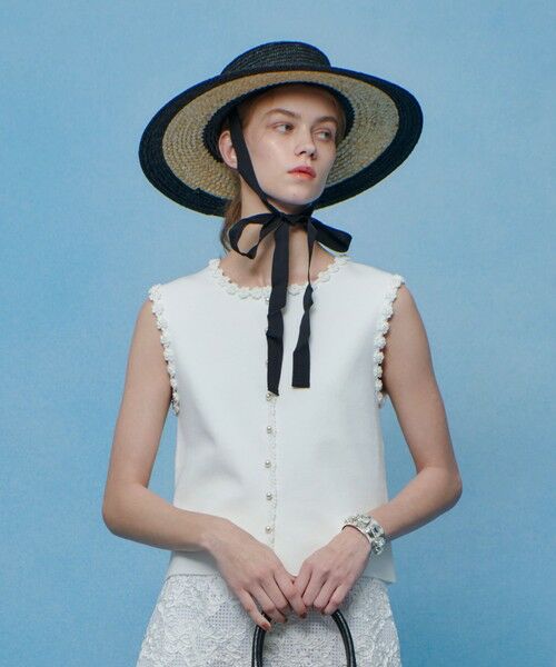 allureville / アルアバイル ニット・セーター | 【LOULOU WILLOUGHBY】クロッシェフラワートリミングプルオーバー | 詳細2