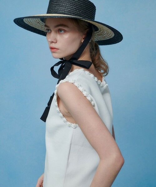 allureville / アルアバイル ニット・セーター | 【LOULOU WILLOUGHBY】クロッシェフラワートリミングプルオーバー（オフホワイト (02)）