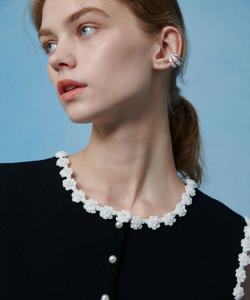 allureville / アルアバイル ニット・セーター | 【LOULOU WILLOUGHBY】クロッシェフラワートリミングプルオーバー | 詳細10