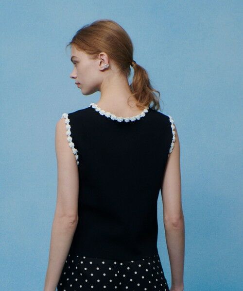 allureville / アルアバイル ニット・セーター | 【LOULOU WILLOUGHBY】クロッシェフラワートリミングプルオーバー | 詳細8