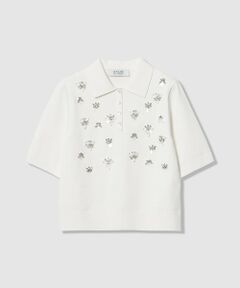 allureville / アルアバイル ニット・セーター | 【LOULOU WILLOUGHBY】フラワービジューポロ