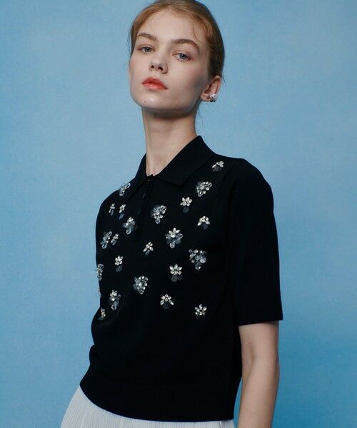 allureville / アルアバイル ニット・セーター | 【LOULOU WILLOUGHBY】フラワービジューポロ | 詳細5